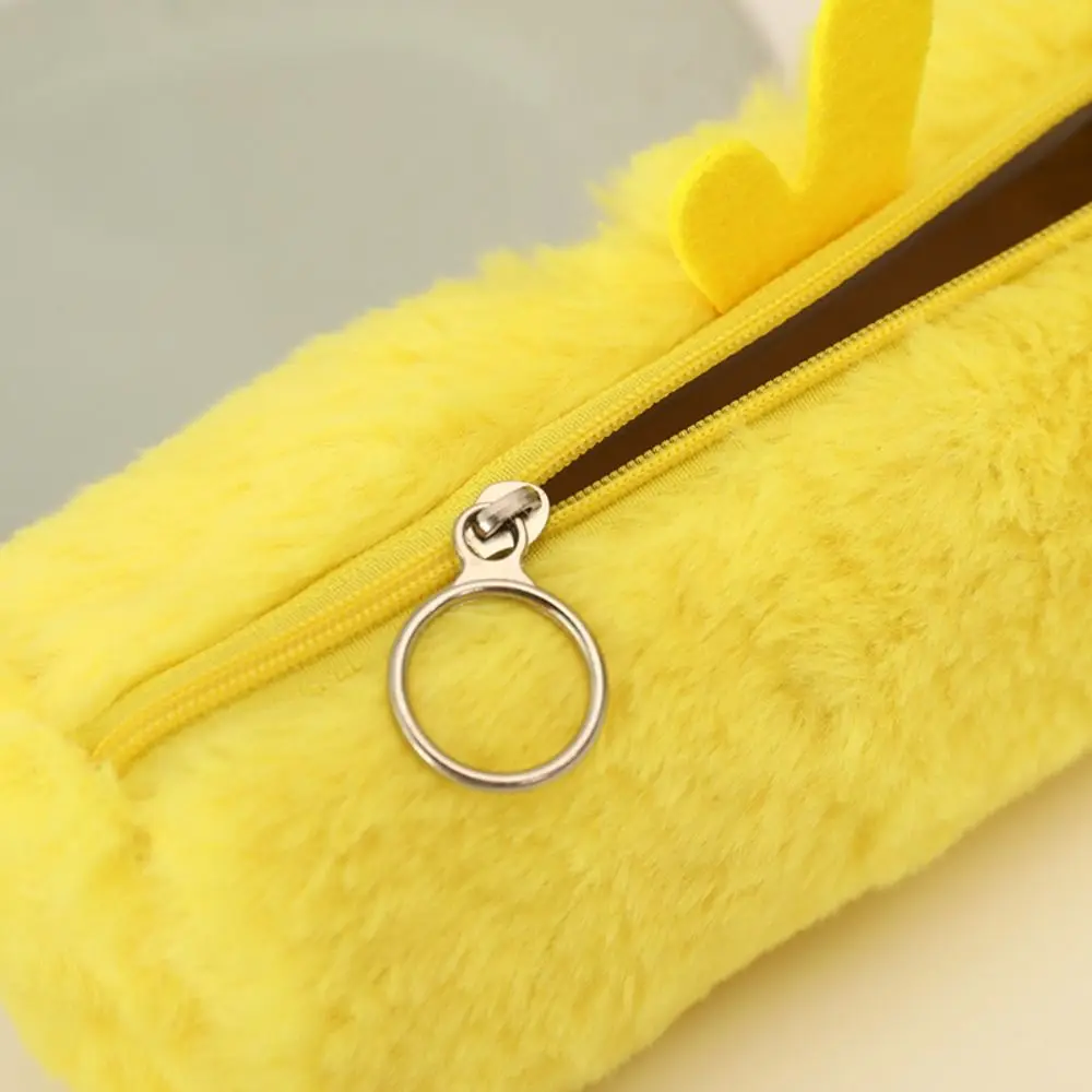 مقلمة أنيقة من القطيفة حقيبة تخزين أدوات مكتبية على شكل حيوانات كرتونية كاواي ذات مستوى مظهر عالٍ للوازم المدرسية الكورية