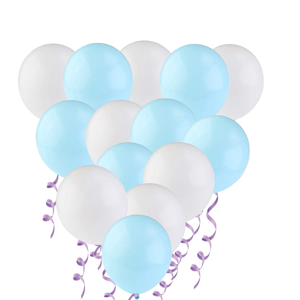 

25pcs Metallic 12 Inch White Light Blue Latex Party Decorations Special Occasions Wedding White Balloons Birthday