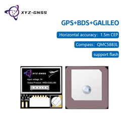 Beidou-módulo GPS de tamaño pequeño, XYZ-GNSS, antena de parche de cerámica con brújula Flash M10050, Control de vuelo, módulo GNSS