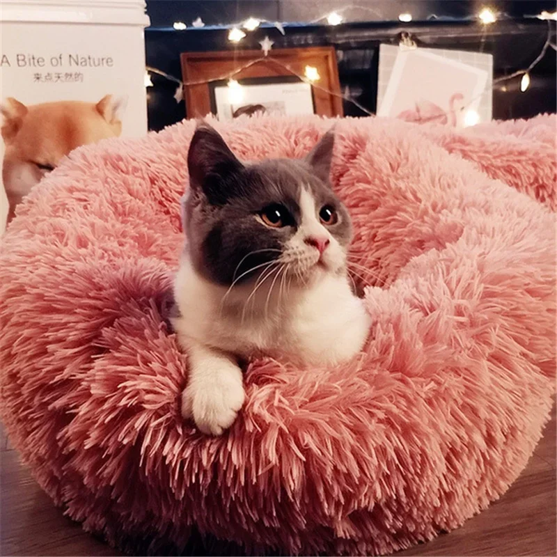 Super Soft Dog Bed Plush Cat Mat Dog Beds For Large Dogs Bed Labradors House Round Cushion Pet Product Accessories