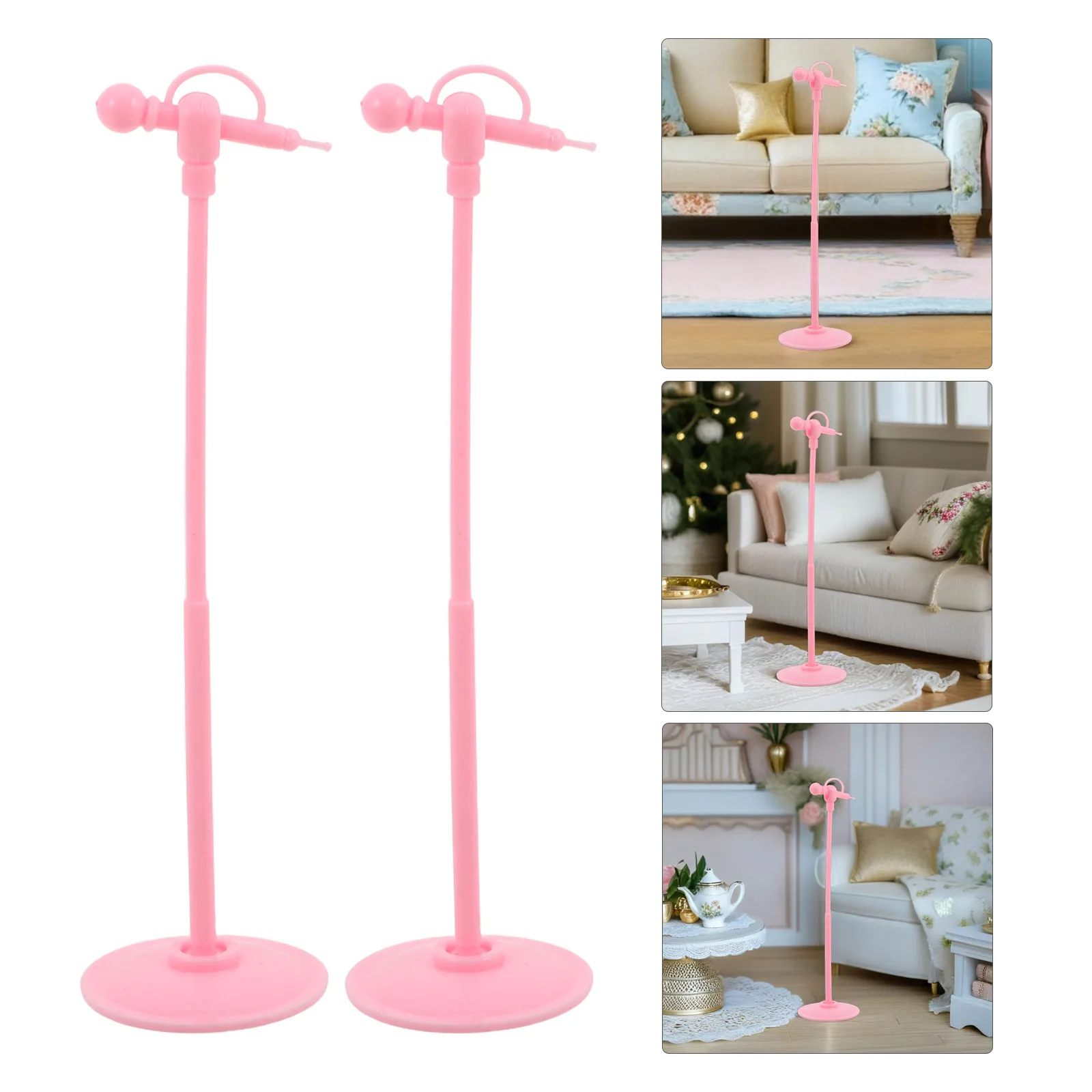 

25Pcs Kids Mini Microphone Accessories Miniature Standing Mic for Pretend Play Music Studio Room Recording Decoration