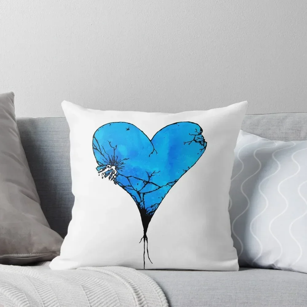 

Heartbreaker Blue Throw Pillow sleeping pillows Pillows Aesthetic Pillow Decor Ornamental Pillow