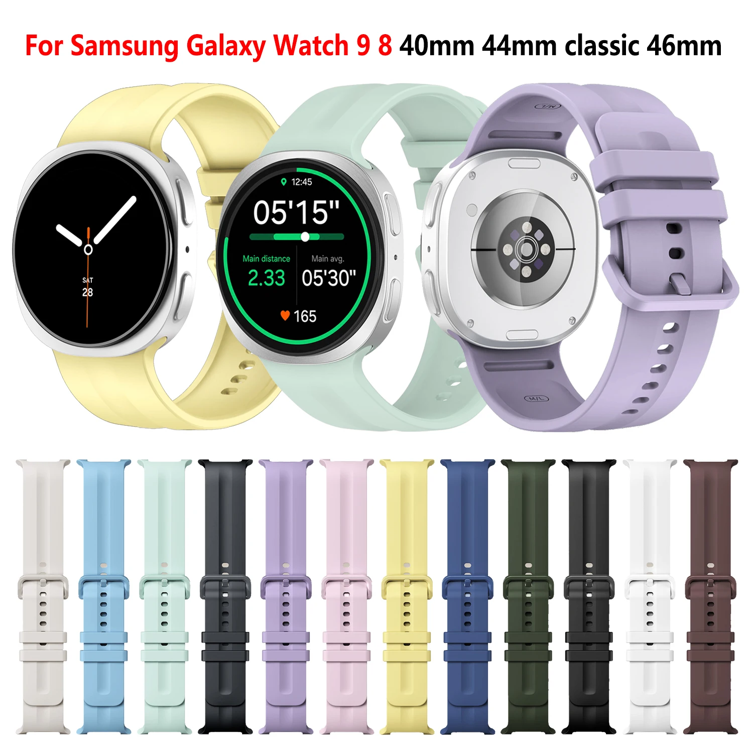 Für Samsung Galaxy Watch 9 40mm 44mm Uhrenarmband Armband für Samsung Watch 8 40 44mm Uhrenband Galaxy Watch 8 Classic 46mm Armband
