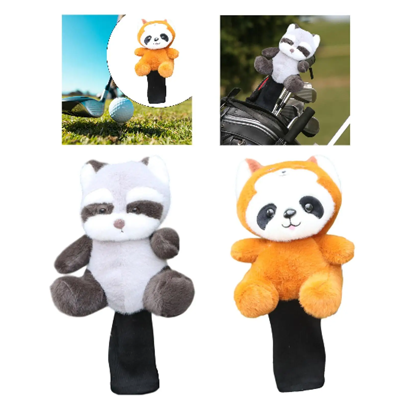 Plush Stuffed Bear Golf Wood Club Head Protective Sleeve Fairway Cover Character Way Golf for Versatile Golf Use