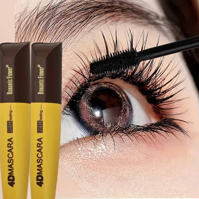 2PCS mascara's, verdikking, verlenging, krullen en volumegevende wimpers, langdurige, waterdichte, vergrendelende make-up, verlengend