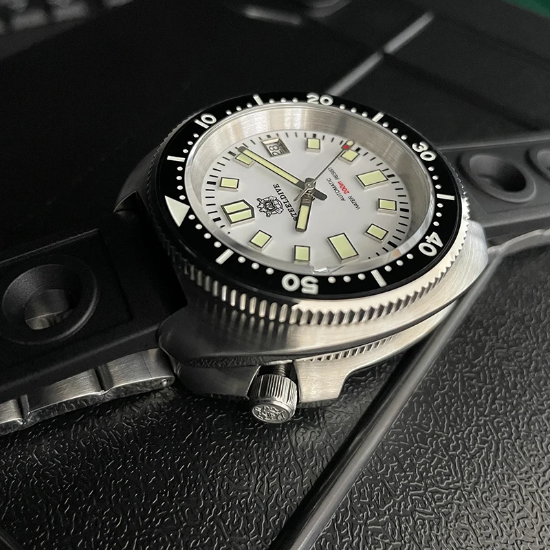 STEELDIVE Mens Diver Watches Turtle Luxury Automatic Mechanical Wristwatch 200M Waterproof Luminous Sapphire NH35 Ceramic Bezel