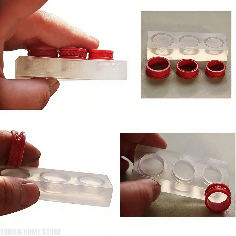 Viking Pattern Ring Silicone Mold with 3 Assorted Sizes DIY Circle Resin Epoxy Resin Mold Jewelry Resin Casting Mold