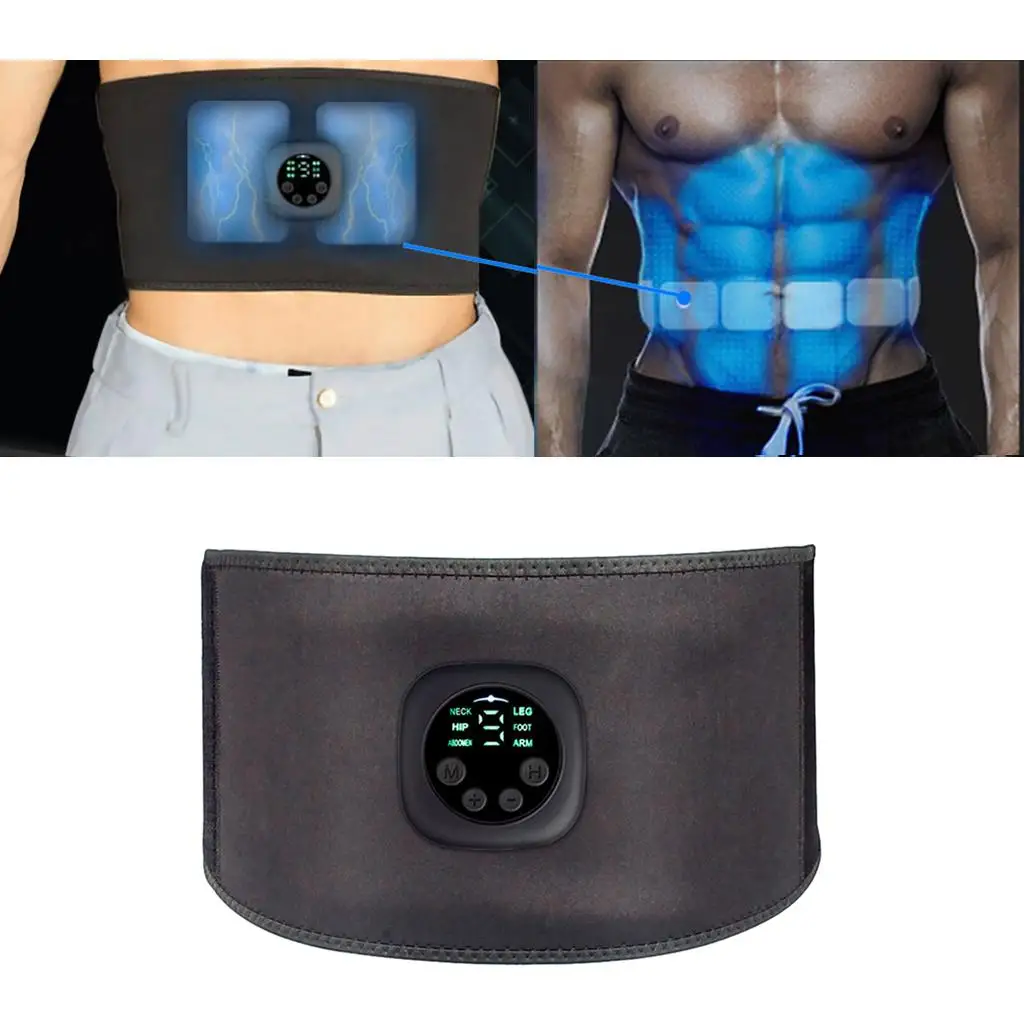 

EMS Abs Trainer Belt Abdominal Muscle Stimulator Toner Fitness;