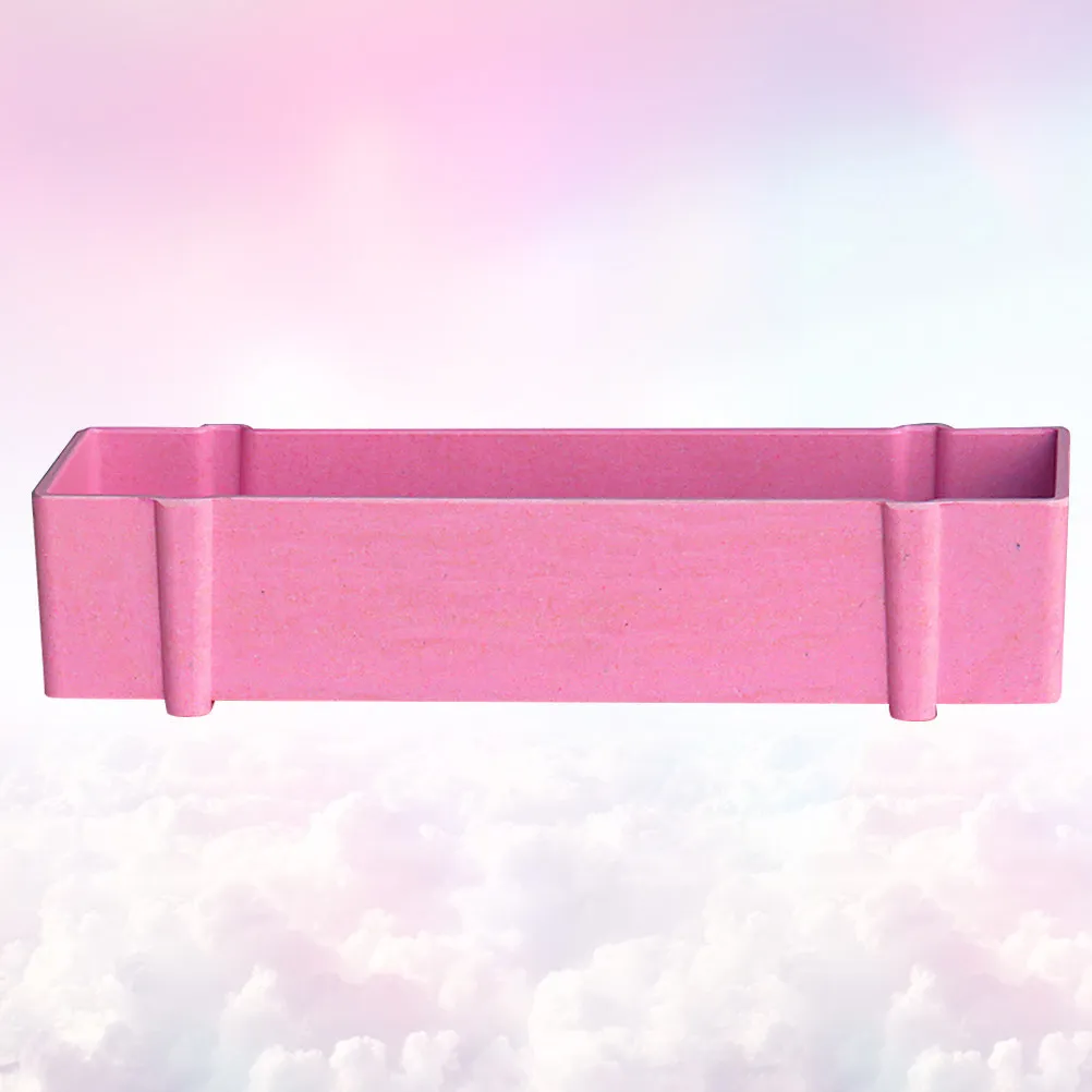 1 Pc Nordic Style Rectangular Succulent Flower Pot Pink Creative Decorative Flower Pot for Home Office Balcony Garden Gardening