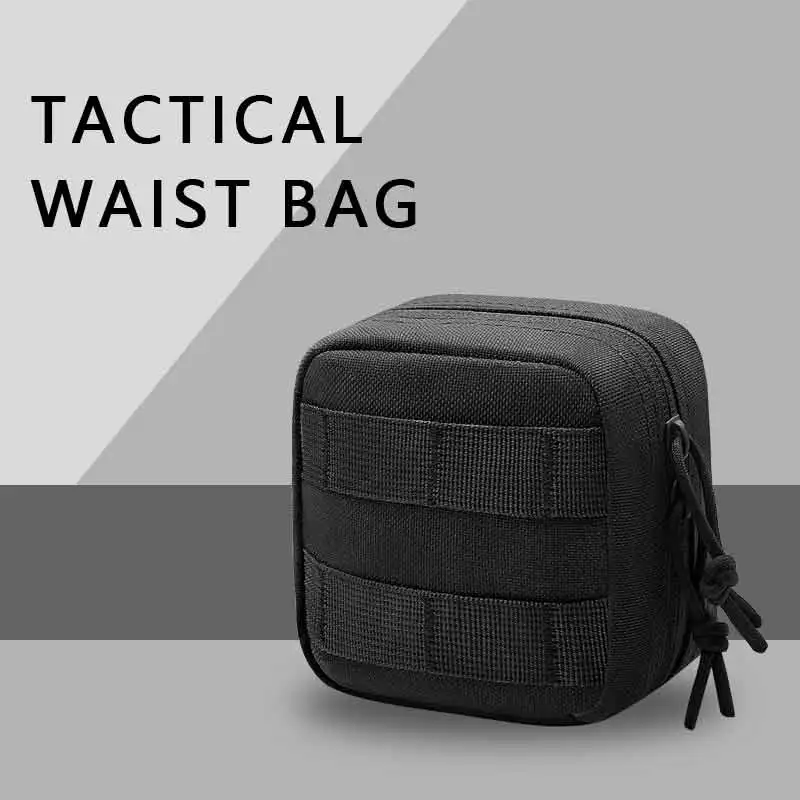 1pcs  Small Tactical Pouch,Micro Utility Pouch,Removable Clear ID Pocket Mini Knife Compass Flashlight Card Storage Bag Belt