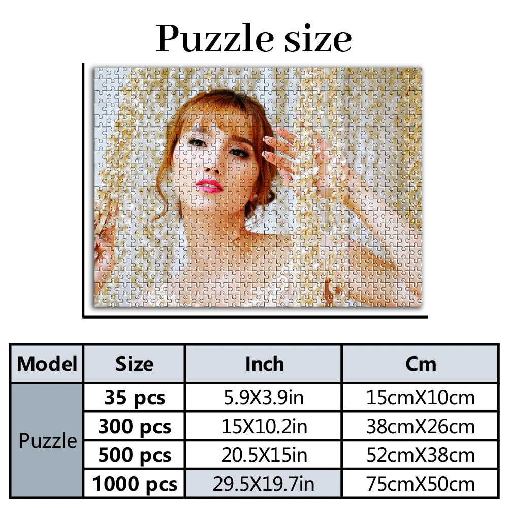 35/300/500/1000pcs Personalized Custom Photo Puzzle Photo For Him Her Family Friends Children For Birthdays For Weddings