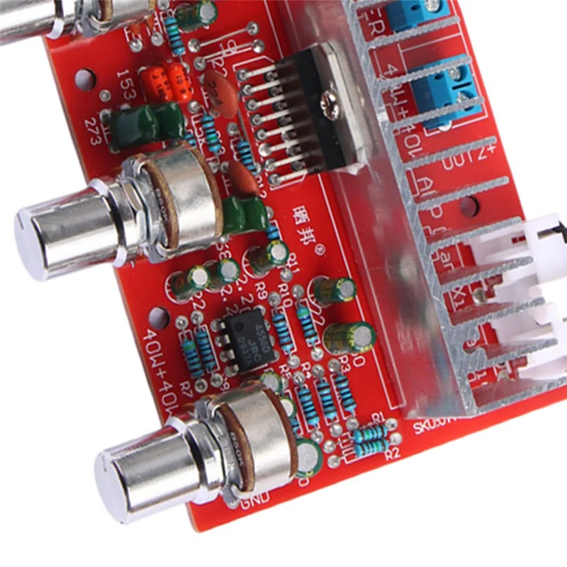 M09K Car Stereo 40W+ 40W Dual Channel Power Amplifier Board DC 12-15V 2.0 TDA7377 Multi-Band Adjustable