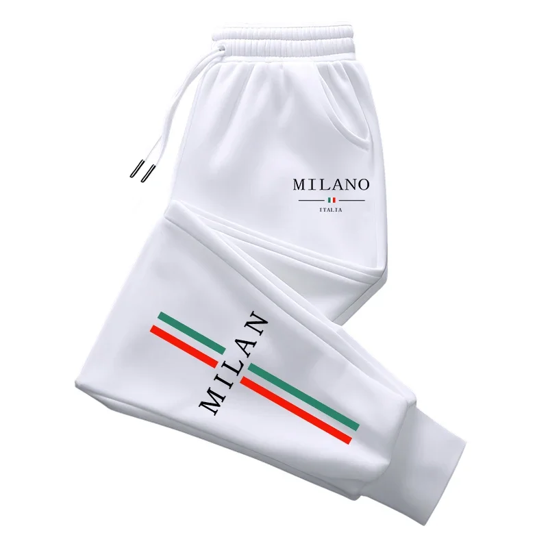 2025 Pantaloni sportivi stampati Milano da uomo di vendita calda Pantaloni da jogging sportivi casual quotidiani maschili di alta qualità Pantaloni fitness da palestra per tutte le stagioni