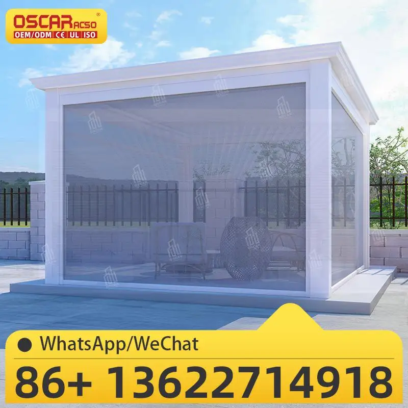 

Outdoor Waterproof Aluminium Opening Louvre Roof for Garden Bioclimatic Use pergola