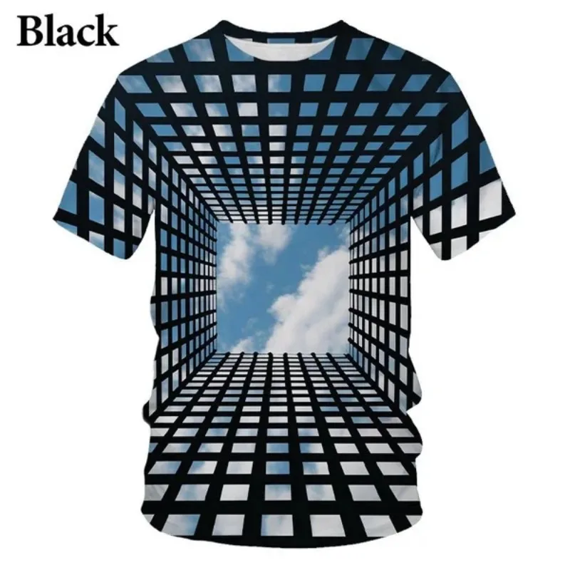 Camiseta con estampado 3D de hipnosis mareada para hombre y mujer, ropa de Hip Hop, camisetas de gran tamaño, camisetas informales Harajuku de manga corta