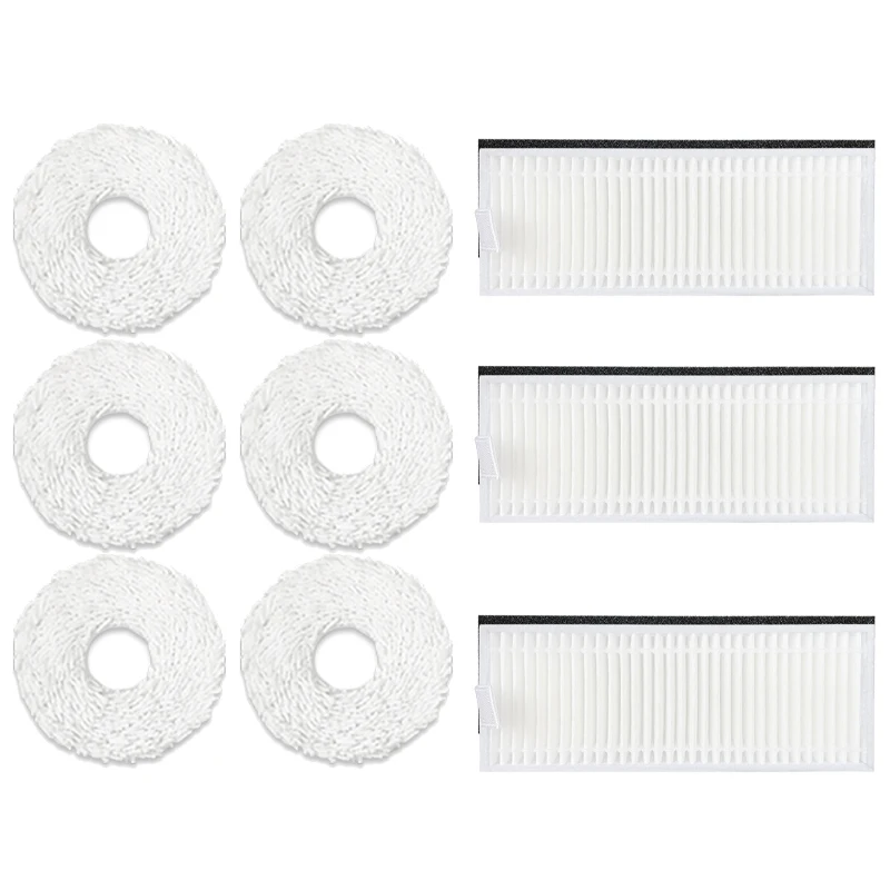 Filter Mop Cloth for Ecovacs DEEBOT N9 N9+ Cleaning Robot Side Brush,Hepa Filter,Mop Rag Cloth Spare