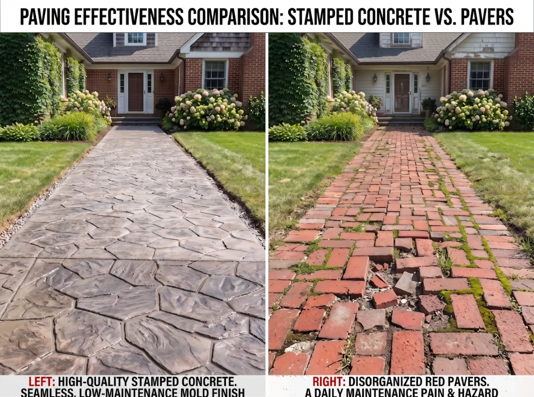 65x43cm Concrete Stamp Mat for Irregular Stone Texture, Reusable Rubber Mold for Patio & Garden Walkway Paving