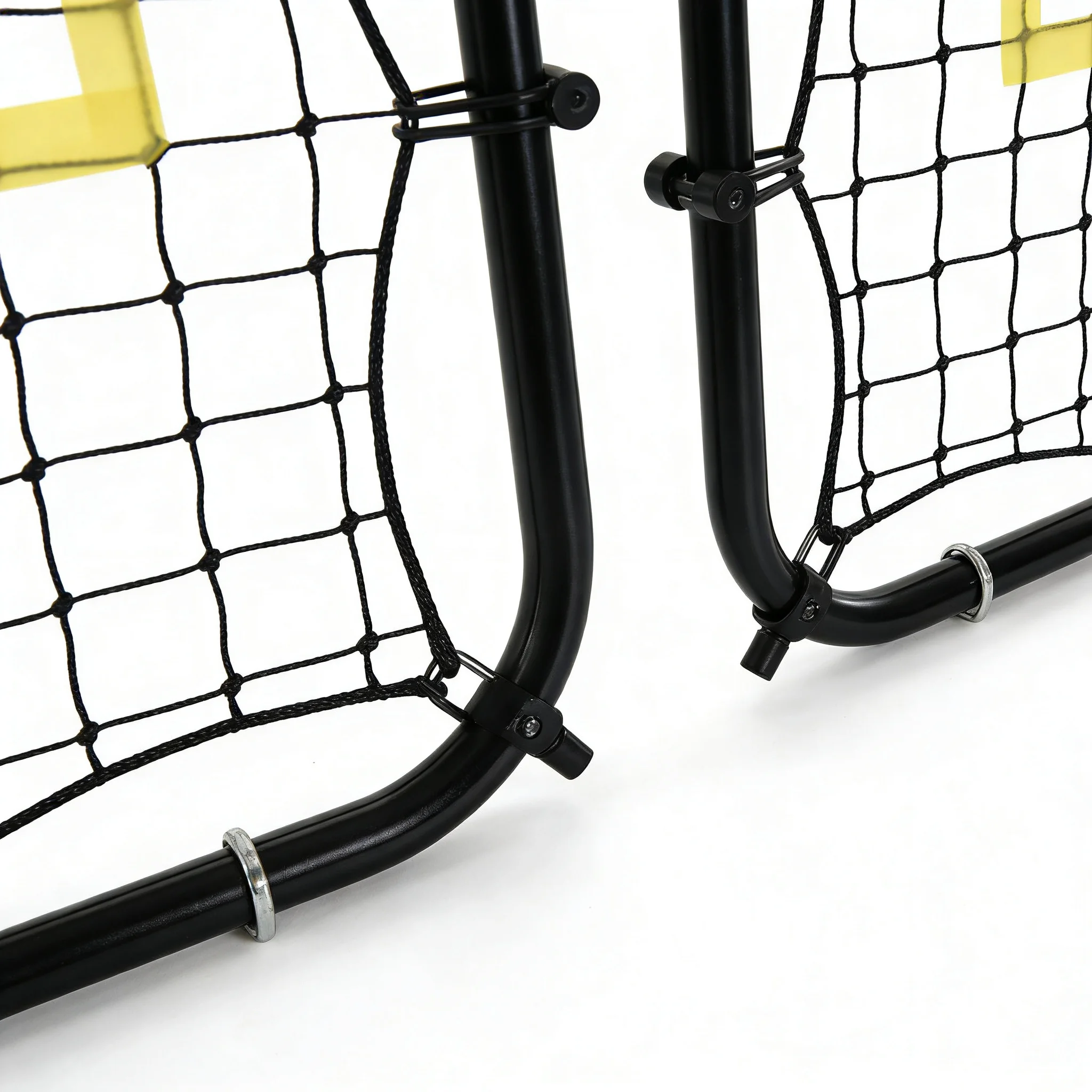 Portable Foldable 3.3FT Yellow Soccer Kick Trainer Rebound Practice Net and Target Training Equipmentpromote sales