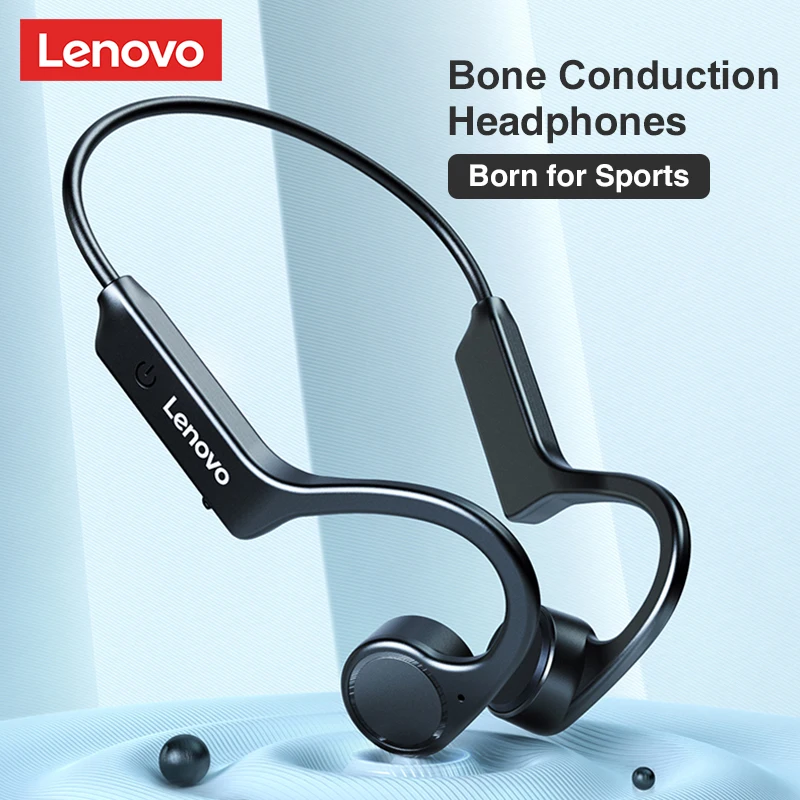 

Lenovo X4 Bone Conduction Bluetooth Earphone Sport Wireless Headphones IPX5 Waterproof Neckband Headphone Bluetooth Headset