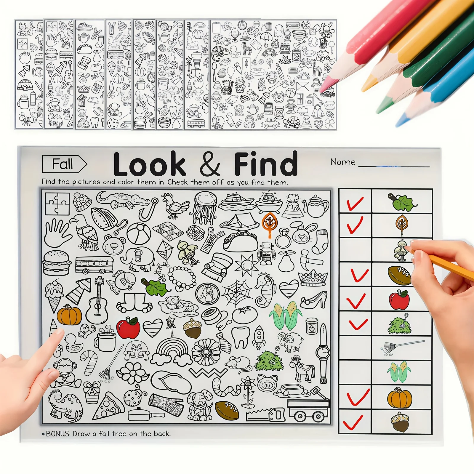 1 Coloring Book of the Same Color, 32-Page Quiet Activity Book, Includes Matching Games, Highly Interactive, Suitable for Different Play Scenarios, Perfect Birthday and Holiday Gift view 4