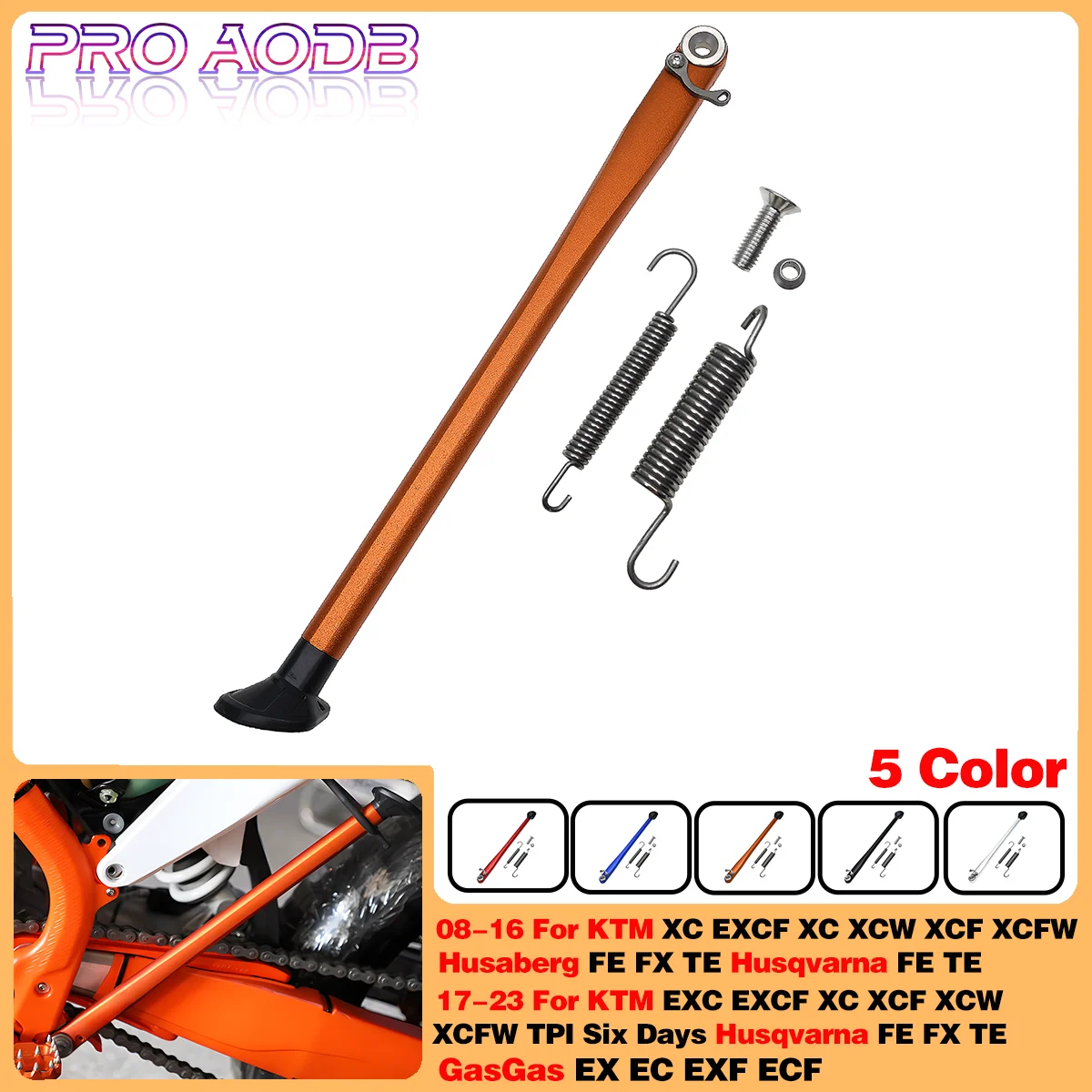 

Motorcycle Parking Side Stand With Spring Kit For KTM 125-500 XC XCW XCF XCFW EXC EXCF 2008-2023 Husqvarna TE FE TX FX 2014-2023