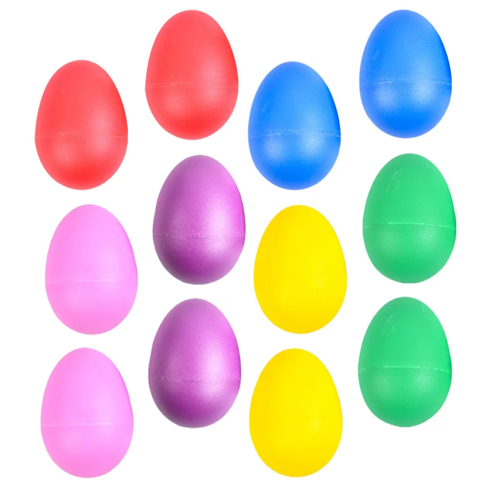 

12pcs Colorful Sand Bells Musical Egg Kids Toys Percussion Instruments Fun Maracas Small Size