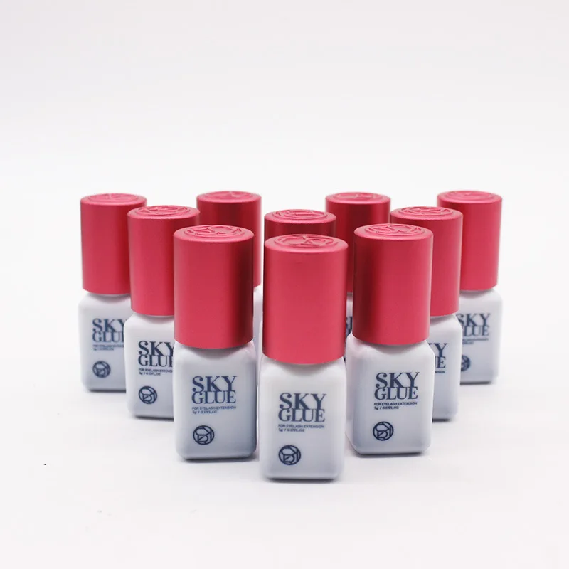กาวติดขนตาปลอมสูตรต้นตำรับเกาหลี 5 มล. รุ่น Sky Glue S Plus ฝาสีดำ แดง น้ำเงิน ขาว  ติดง่าย แห้งเร็ว ระคายเคืองต่ำ