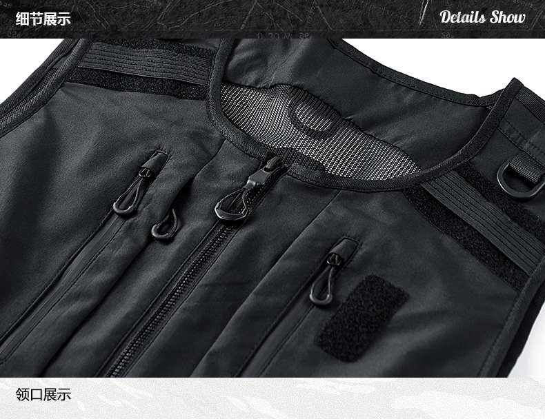 Multifunction Outdoor Sport Tactical Sleeveless Cargo Jackets Man Clothing High Street Techwear Style Vest Chalecos Chaquetas