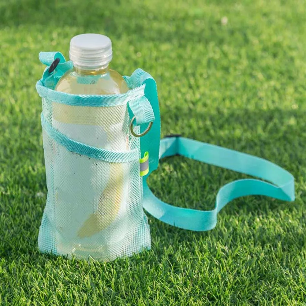 

Large Capacity Mesh Crossbody Bucket Bag Transparent Fluorescence Color Hollow Out Dopamine Pouch Portable Polyester