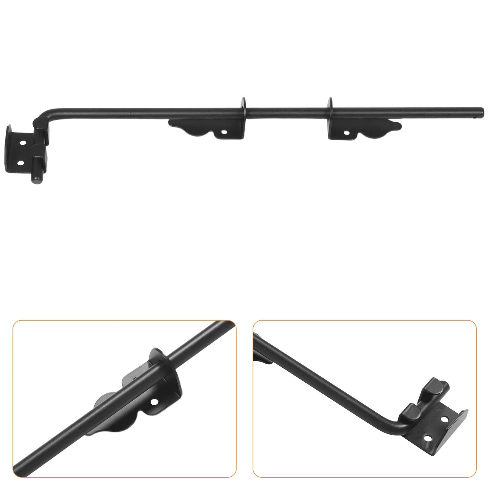 

18 Inch Heavy Duty Cane Bolt Fence Latch Black Drop Rod Steel Wooden Door Locks Fence Latch Gate Bolt Wood Gate Hardware Garden