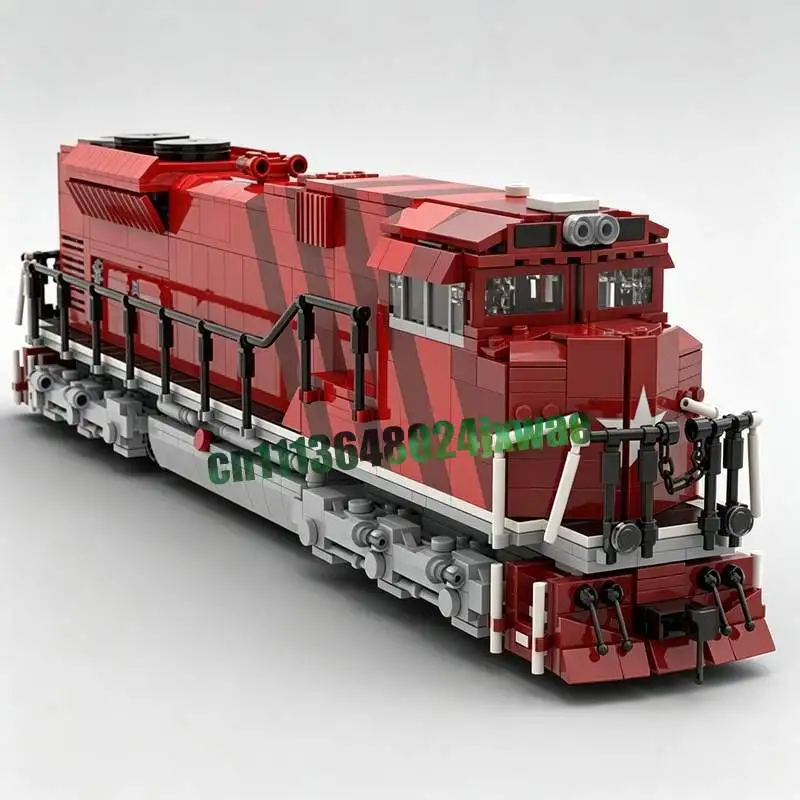 1996PCS The Katy Heritage SD70ACE Train Locomotive MOC Building Blocks Custom Puzzle DIY Creative Assembly Educational Toy Gift
