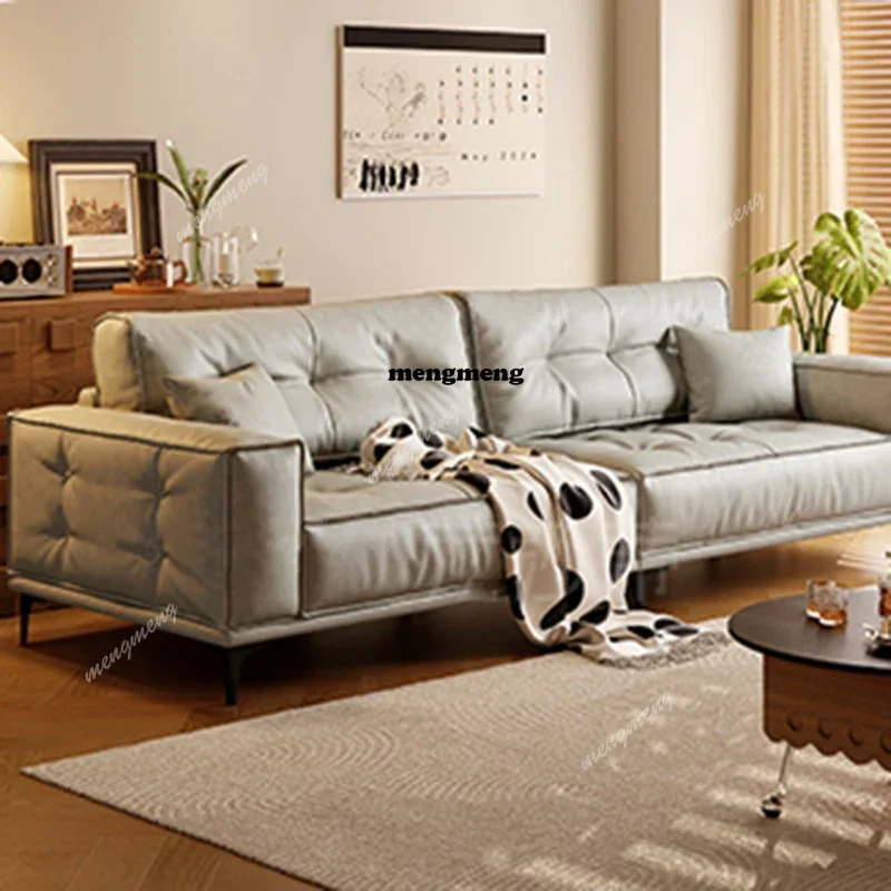 Designer Designer Brown Living Room Sofas Adults Villa Oversize Leather Lazy Living Room Sofa Canape Divano Postmodern Furniture