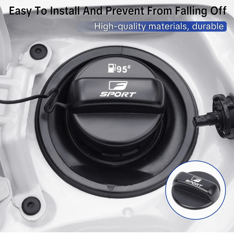 Metal Car Fuel Tank Cap Cover Protective Sticker Accessories For F Sport IS300 IS300c IS350c IS250 IS300h IS200t RX450h RX200t