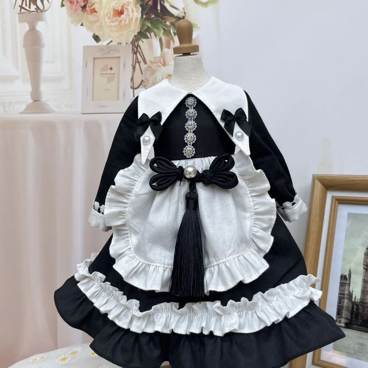 1/3 doll clothes blythe doll accessories servant's uniform , 1 6 scale dolls accessories doll skirt free shipping