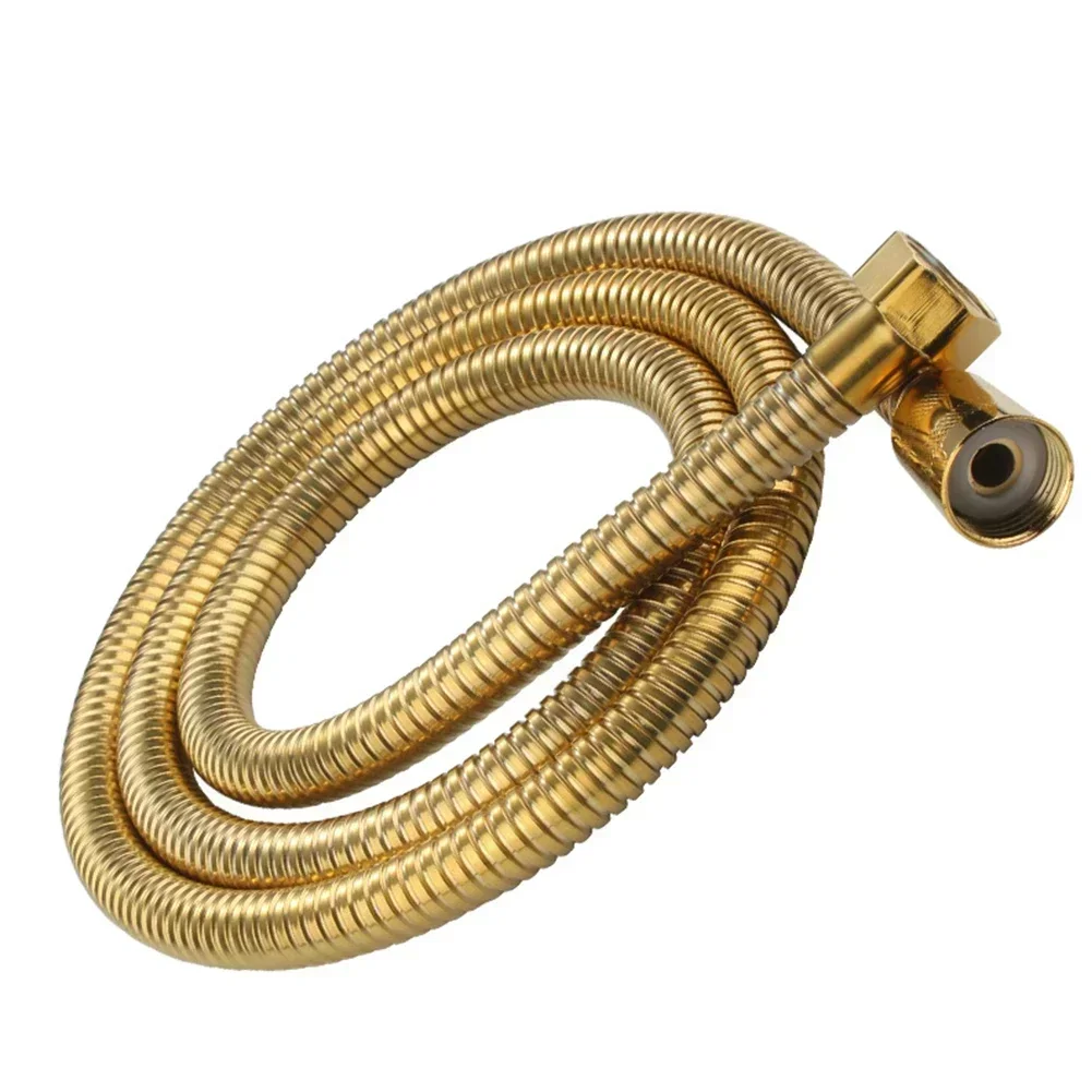 150cm Gold Flexible Anti Winding Handheld Shower Hoses GI/2 High Pressure Bath Stainless Steel High Temperature Explosion-proof