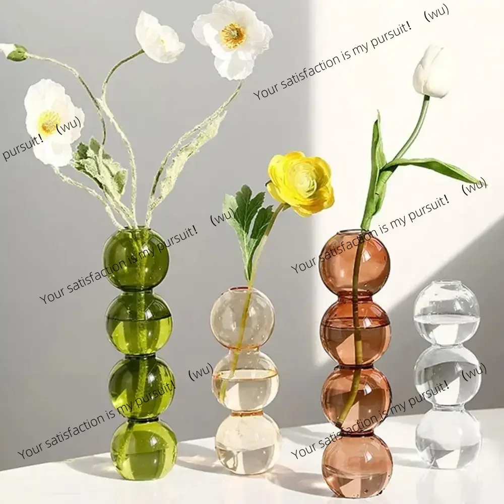 Living Room Glass Vase Creativity Contracted Dining Room Flower Arrangement Dry Flower Simulation Flower Decor Christmas Gifts