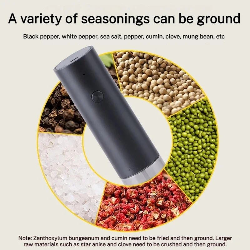 Автоматическая мельница для перца, регулируемая мельница для соли, электрическая мельница для перца, специй, мельница для кухни, кофемолка