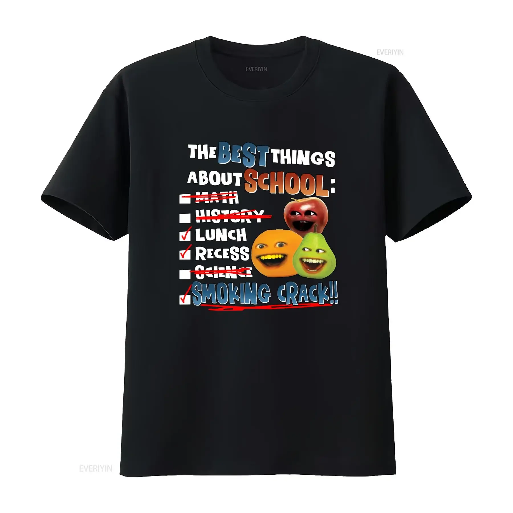 Funny Annoying Orange Jersey  T Shirt Size S 3XL Best Birthday School Lunch Recess Smiling Fruits Design vintage Washed