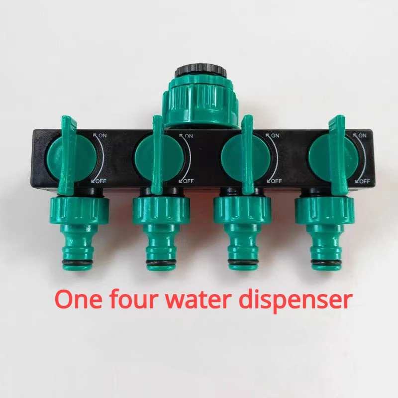 

4-Way Water Splitters 1" to 3/4" to 1/2" Thread European Standard Thread Garden Irrigation Watering Connector Fittings Valve