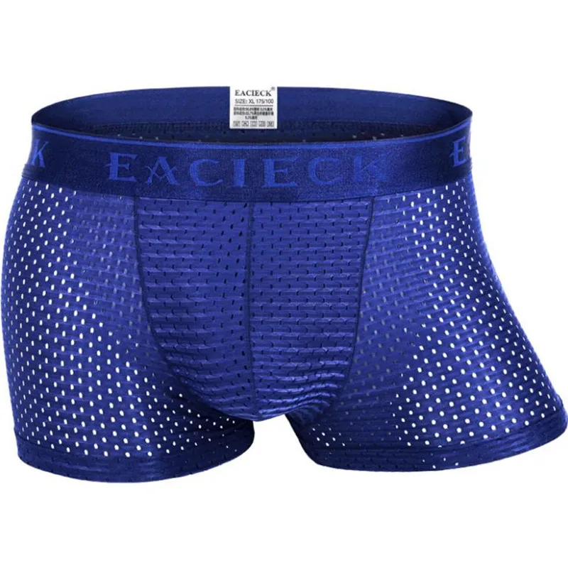 

Mens Ice Silk Underwear Mesh Breathable U Convex Pouch Boxer Shorts Comfortable Cool Underpants M XXXL Ropa Interior Fresca
