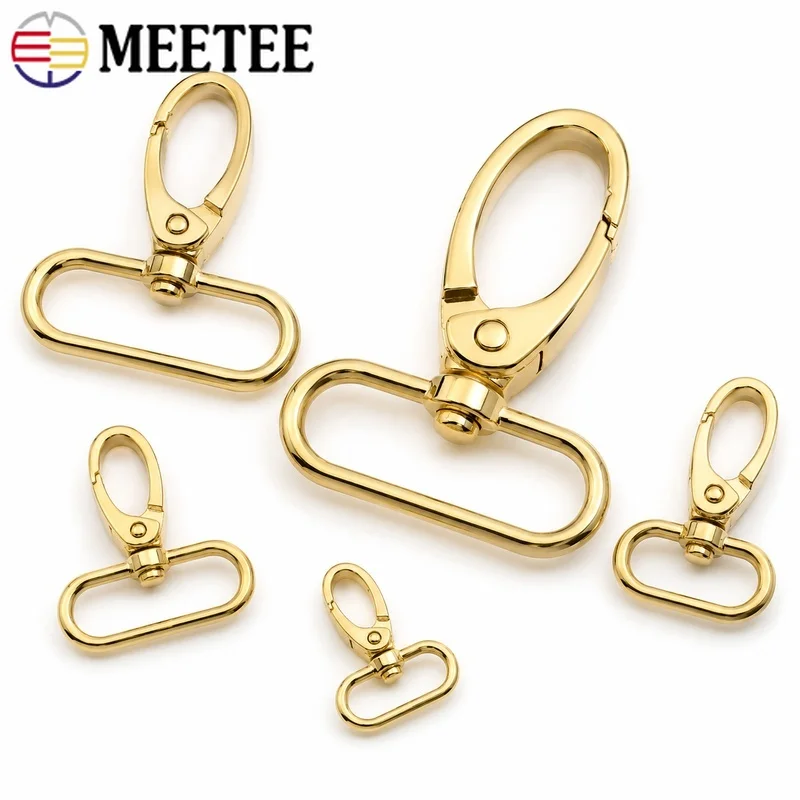 10/20Pcs 14/16/20/25/32/38mm Bag Strap Buckles Metal Webbing Swivel Clasps Hangers Lobster Trigger Snap Hook DIY Accessories Kit