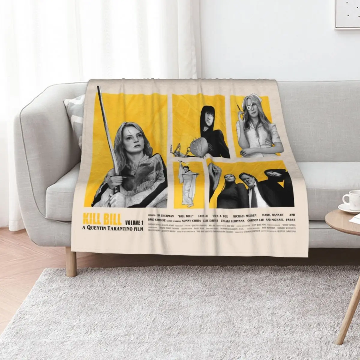 Kill Bill Vol. 1 Movie Poster Design Throw Blanket Furry Single Beautifuls Sofas Decorative Sofa Soft Beds Blankets