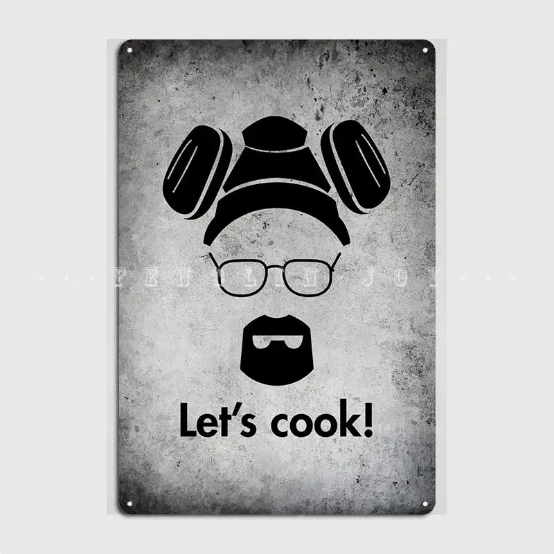 Lets Cook Metal Sign Club Home Pub Garage Printing Wall Decor Tin Sign Poster