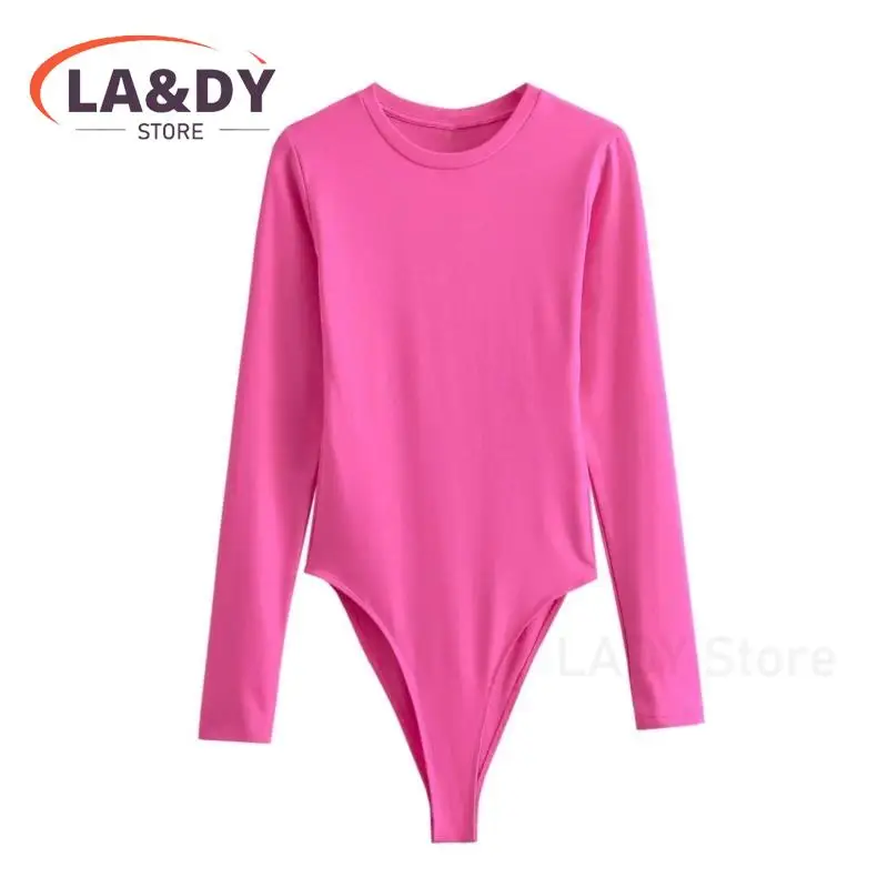 2024 New Long Sleeve Skinny Fit T-Shirt Women Casual O Neck Solid Basic Tees Tops Female