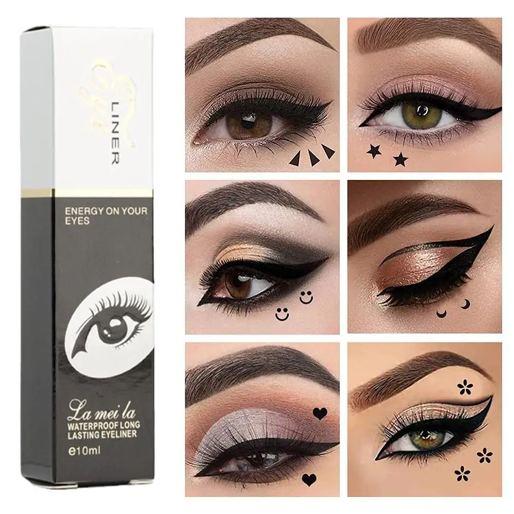 10ml wasserdichter flüssiger Eyeliner Klebe stift Eyeliner schnell trocknende, schweiß feste Augen Make-up nicht verschmierte Kosmetik für Frauen z5e4