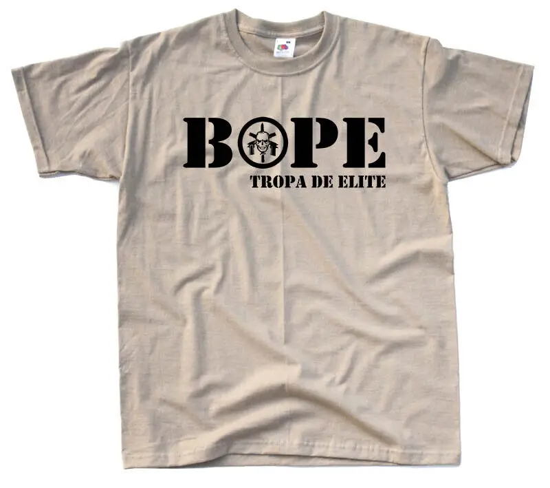 Brazil BOPE Tropa De Elite Special Force T-Shirt Short Sleeve Casual 100% Cotton TShirt