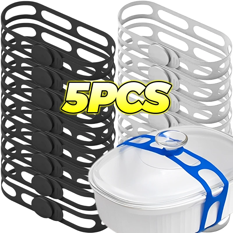 Tableware Storage Elastic Band Reusable Silicone Strap For Camping Cutlery Packing Elastic Ties Multi-function Elastic Straps