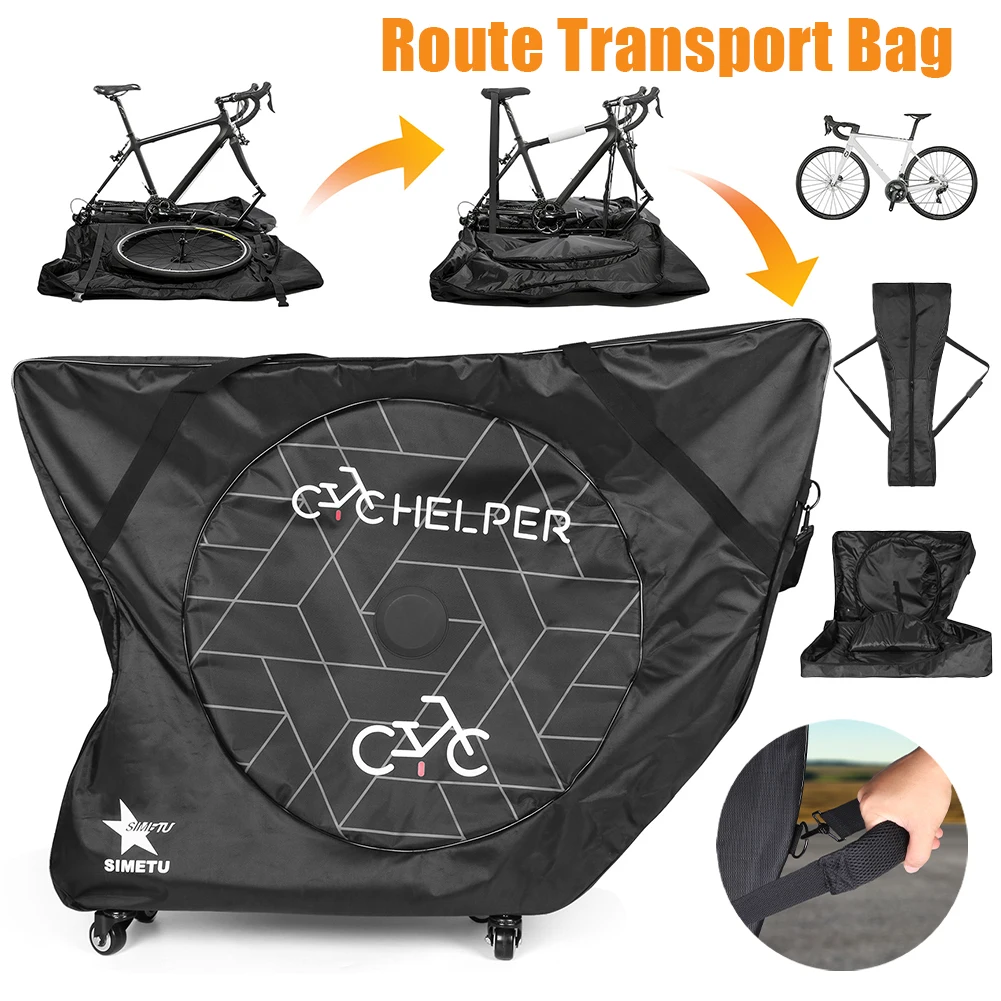 

Bicycle Storage Carry Bag with Wheels Bike Transport Bag Fits Road & TT Bikes