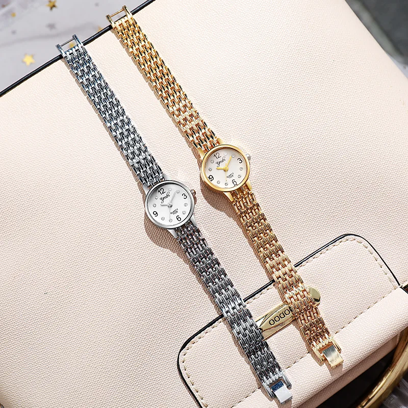 Fashion Women Brand Watch Luxury Gold Simplicity Digital Design Ladies Steel Strap Quartz Watchwrist Montre Femme Reloj Mujer