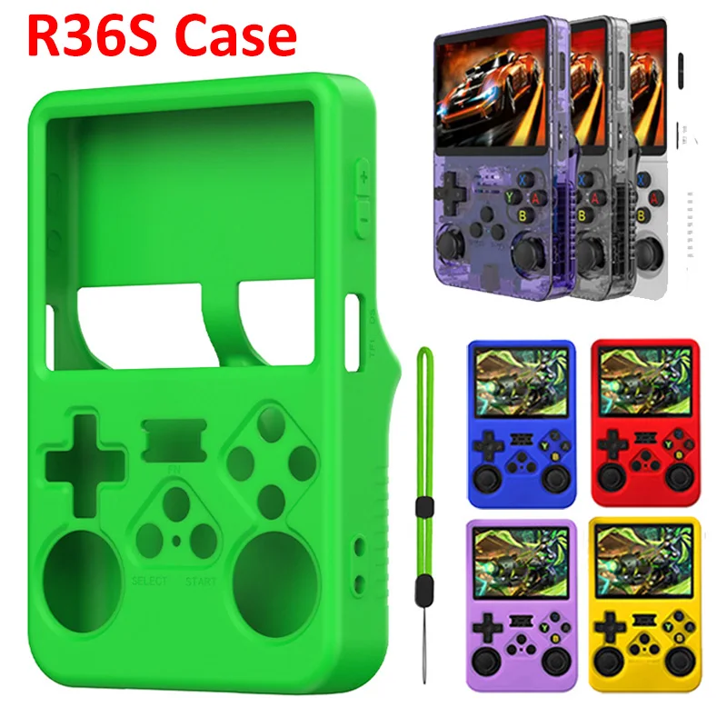 

Силиконовый чехол для портативной игровой консоли R36S, защитный чехол из силикона, защита от царапин, мягкий чехол для хранения, аксессуары для игр R36S